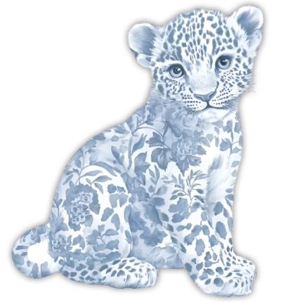 Διακοσμητική Ξύλινη Φιγούρα Λεοπάρδαλη Blue Toile 10cm | D19W10