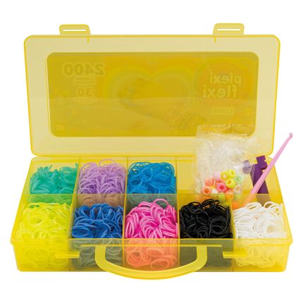 AS Plexi Flexi Love Θήκη Με 2400 Λαστιχάκια & 30 Αξεσουάρ Μωβ 5+ - As Company