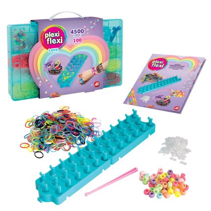 AS Plexi Flexi Love Μεγάλη Θήκη Με 4500 Λαστιχάκια & 100 Αξεσουάρ 5+ - As Company