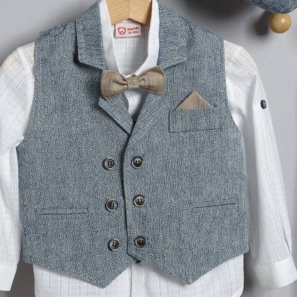 Βαπτιστικό Κοστουμάκι για Αγόρι Μπλε-Λευκό 3013-3, New Life