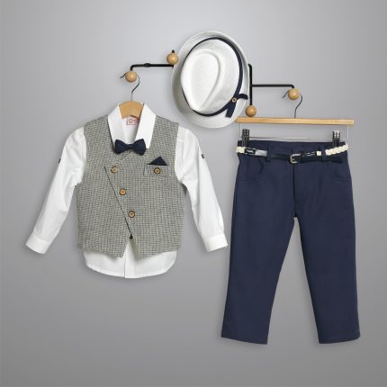 Βαπτιστικό Κοστουμάκι για Αγόρι Μπλε-Λευκό 3015-3, New Life
