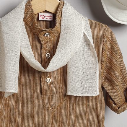 Βαπτιστικό Κοστουμάκι για Αγόρι Εκρού-Μπεζ 3017-1, New Life