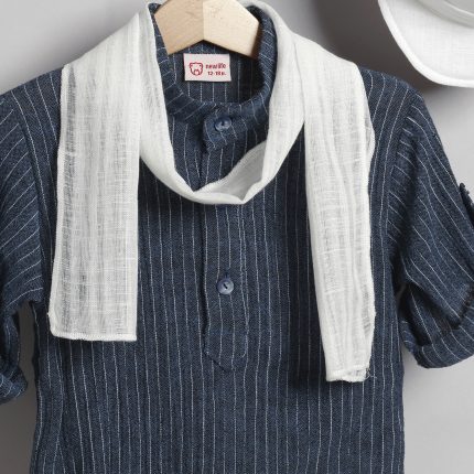 Βαπτιστικό Κοστουμάκι για Αγόρι Λευκό-Μπλε 3017-2, New Life