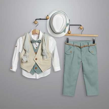 Βαπτιστικό Κοστουμάκι για Αγόρι Βεραμάν-Εκρού 3019-1, New Life