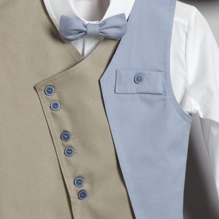 Βαπτιστικό Κοστουμάκι για Αγόρι Σιέλ-Μπεζ 3021-1, New Life