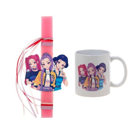 Πασχαλινό Σετ Huntrix: Αρωματική Λαμπάδα με Κούπα 30cm ΠΛΣ-2607 || Bellissimo