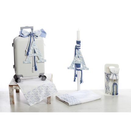 Σετ Βάπτισης για Αγόρι με θέμα "Vintage Blue Dreams" ΣΔΣ-2629, Bellissimo