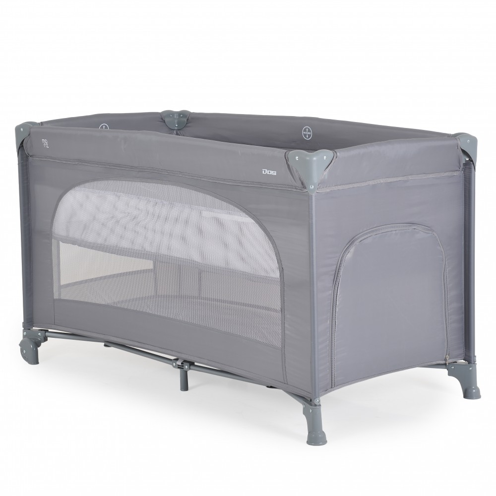 7462903-1000x1000 | La Vie en Rose Gray playard with mesh side panel for baby containment, foldable with rounded top rails and sturdy legs