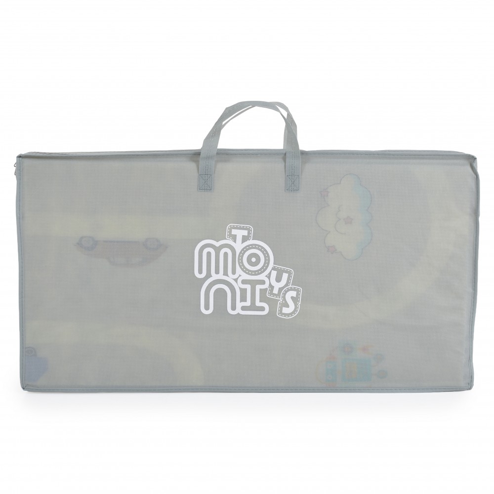 7463142-1000x1000 | La Vie en Rose Large gray zippered carrying bag with two handles and a white logo on the front (informational storage/travel case).