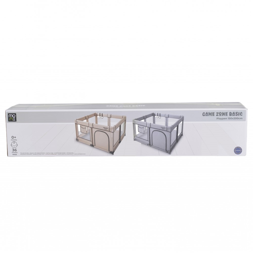 7463181-1000x1000 | La Vie en Rose Product box for a Game Zone Basic playpen, 150x200 cm, shown in beige and gray variants on a white background