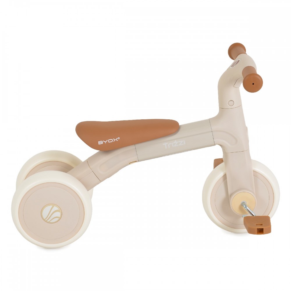 7463564-1000x1000 | La Vie en Rose Three‑wheel toddler ride‑on bike in beige and brown with brown saddle and handlebars, designed for young kids to learn balance