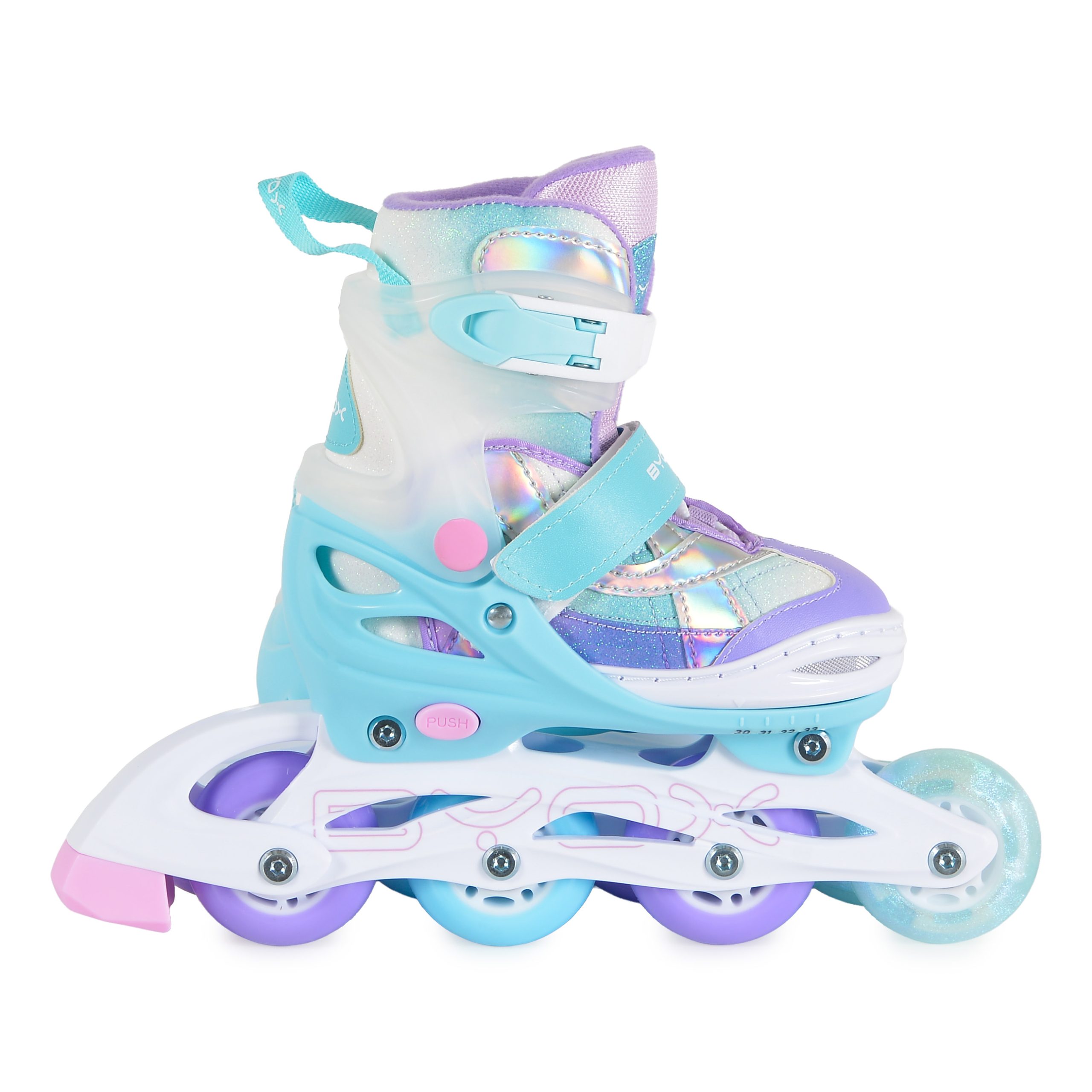Byox Παιδικά Ρυθμιζόμενα Πατίνια Roller Inline Skates Rolox Violet με Φωτιζόμενο Τροχό Byox Παιδικά Ρυθμιζόμενα Πατίνια Roller Inline Skates Rolox Violet με Φωτιζόμενο Τροχό
