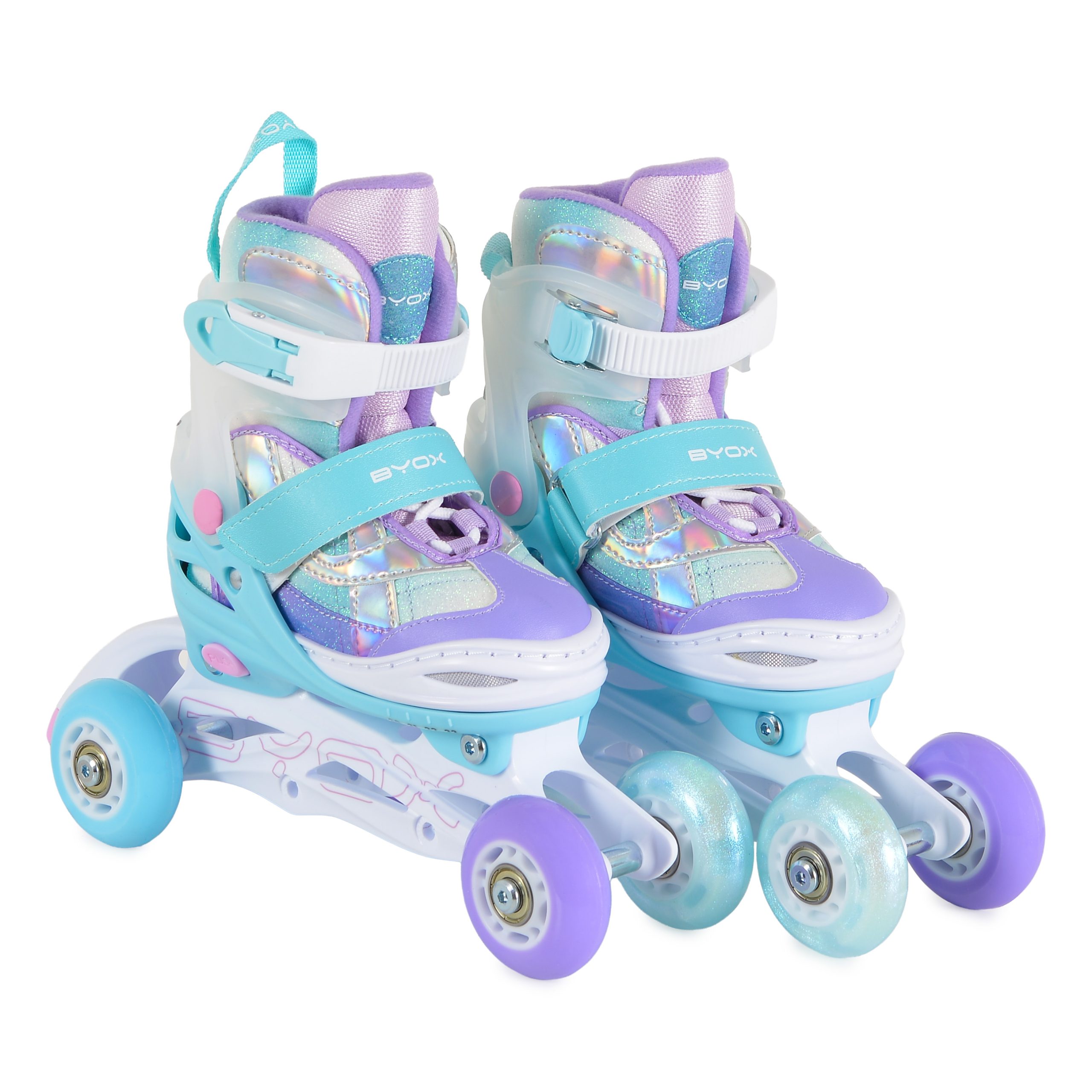 Byox Παιδικά Ρυθμιζόμενα Πατίνια Roller Inline Skates Rolox Violet με Φωτιζόμενο Τροχό Byox Παιδικά Ρυθμιζόμενα Πατίνια Roller Inline Skates Rolox Violet με Φωτιζόμενο Τροχό