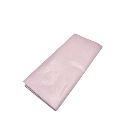 Folded pink satin fabric swatch.