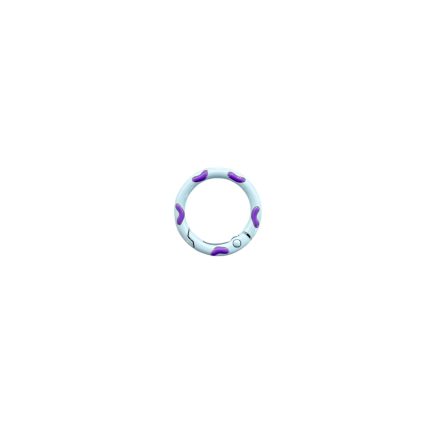 Light blue circular swim ring with purple accents for kids in a pool toy context.