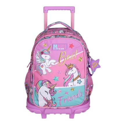 Σχολική Τσάντα Τρόλεϊ Δημοτικού Must Team Unicorn 3 Θήκες 30L 34x20x44cm | 000587203 Diakakis