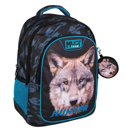 Σχολική Τσάντα Πλάτης Δημοτικού Must Team Wolf Hunter 3 Θήκες 25L (32x18x43cm) | 000571021 Diakakis