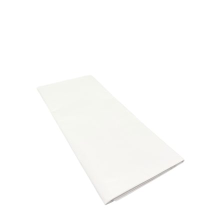 White folded napkin on a white background, ready for table use.
