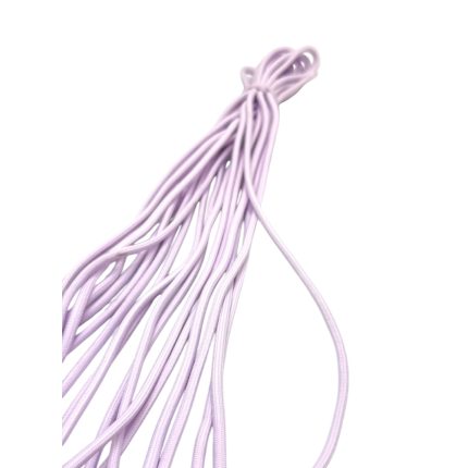 Lavender tassel made of multiple cords tied at the top.
