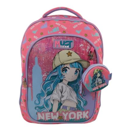 Σχολική Τσάντα Πλάτης Δημοτικού Must Team Blue Hair Girl 3 Θήκες 25L (32x18x43cm) | 000587691 Diakakis