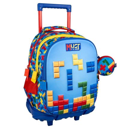 Σχολική Τσάντα Τρόλεϊ Δημοτικού Must Team Bricks 3 Θήκες 30L (34x20x45cm) | 000586186 Diakakis