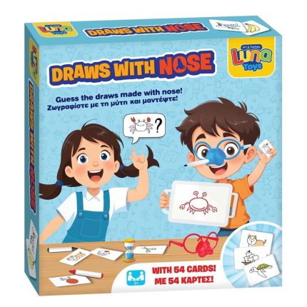 Επιτραπέζιο Παιχνίδι «Ζωγραφίζω με τη Μύτη» Luna Toys (27x27x5εκ) | 000622941 Diakakis