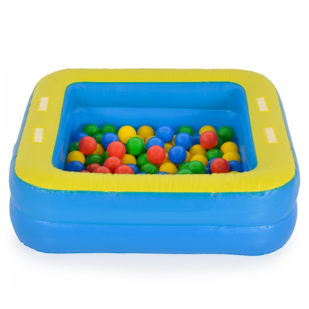 Moni Toys Φουσκωτή Πισίνα με 100 Χρωματιστές Μπάλες 3801005603077 24m+ Moni Toys Φουσκωτή Πισίνα με 100 Χρωματιστές Μπάλες 3801005603077 24m+