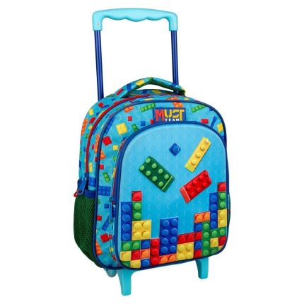 Must Team Bricks Σχολική Τσάντα Τρόλεϊ Νηπίου με 2 Θήκες 8L (27x10x31εκ) | 000586238 Diakakis