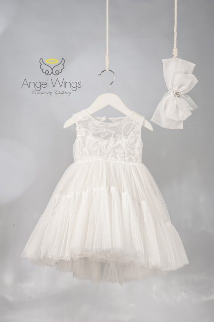 Βαπτιστικό Φόρεμα Carmen AWG303 Off-White | Angel Wings