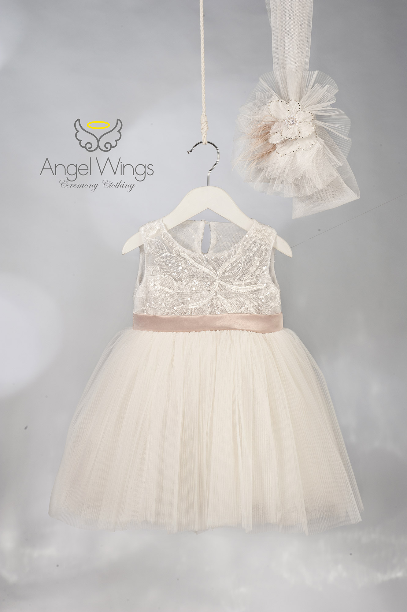 Βαπτιστικό Φόρεμα Pavlina AWG306 Off-White | Angel Wings Βαπτιστικό Φόρεμα Pavlina AWG306 Off-White | Angel Wings