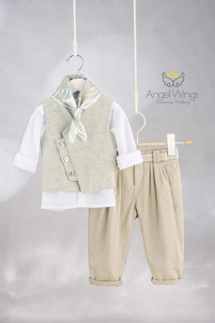 Βαπτιστικό Κοστούμι για Αγόρι Romeo Awb319 | Angel Wings