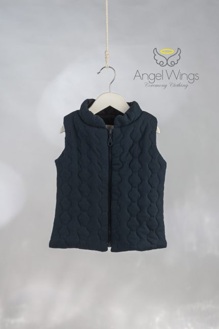Βαπτιστικό Αμάνικο Μπουφάν Awb327 Puffer Vest Μπλε | Angel Wings