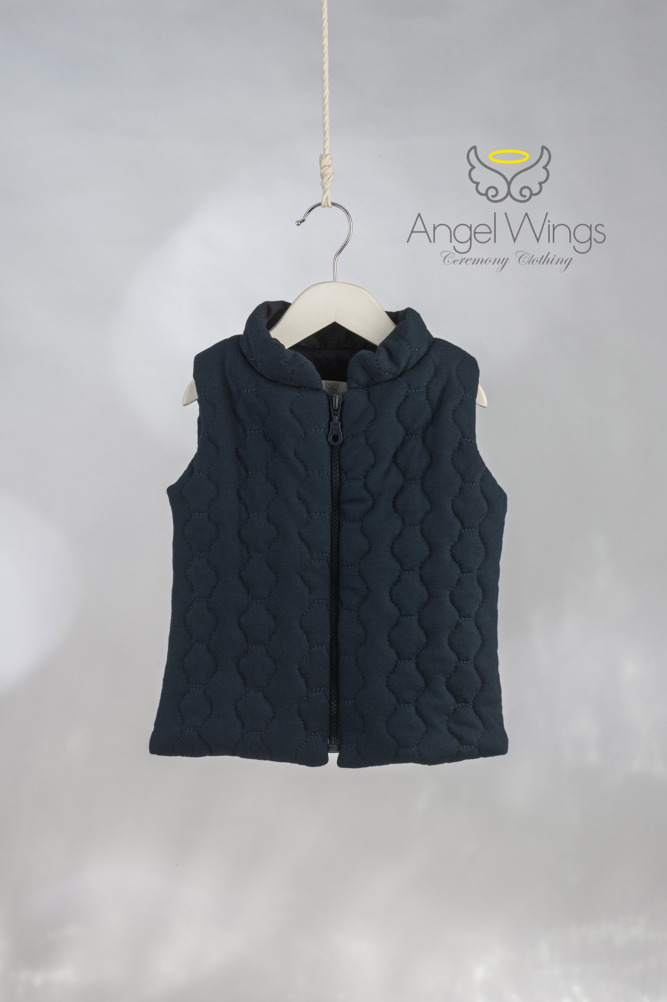 Βαπτιστικό Αμάνικο Μπουφάν Awb327 Puffer Vest Μπλε | Angel Wings Βαπτιστικό Αμάνικο Μπουφάν Awb327 Puffer Vest Μπλε | Angel Wings