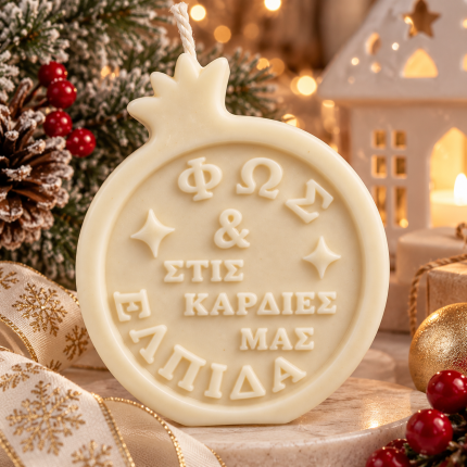 Αρωματικό Κερί Ρόδι «Φως και Ελπίδα στις Καρδιές»–Χειροποίητο Διακοσμητικό | XM-017 Amour et fou
