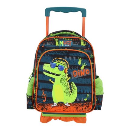 Σχολική Τσάντα Τρόλεϊ Νηπίου Must Team Music Dino με 2 Θήκες 8L (27x10x31εκ) | 000587665 Diakakis
