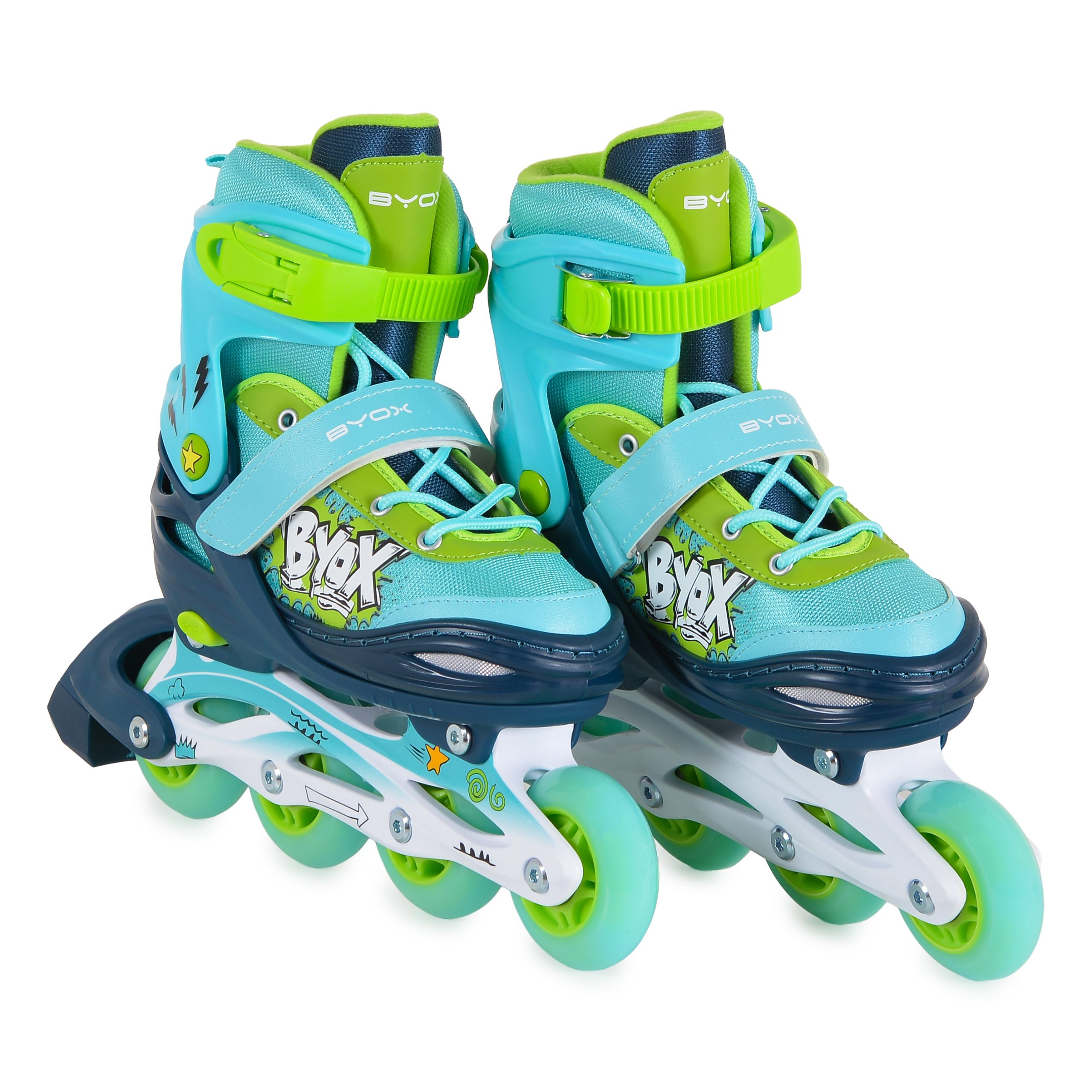 Byox Παιδικά Ρυθμιζόμενα Πατίνια Roller Inline Skates Rolox Blue S (30-33) με Φωτιζόμενο Τροχό 3801005300563 Byox Παιδικά Ρυθμιζόμενα Πατίνια Roller Inline Skates Rolox Blue S (30-33) με Φωτιζόμενο Τροχό 3801005300563