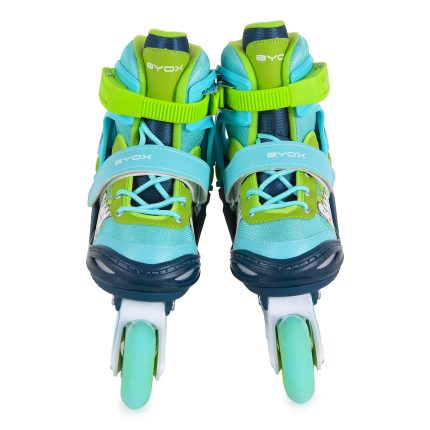 Byox Παιδικά Ρυθμιζόμενα Πατίνια Roller Inline Skates Rolox Blue S (30-33) με Φωτιζόμενο Τροχό 3801005300563