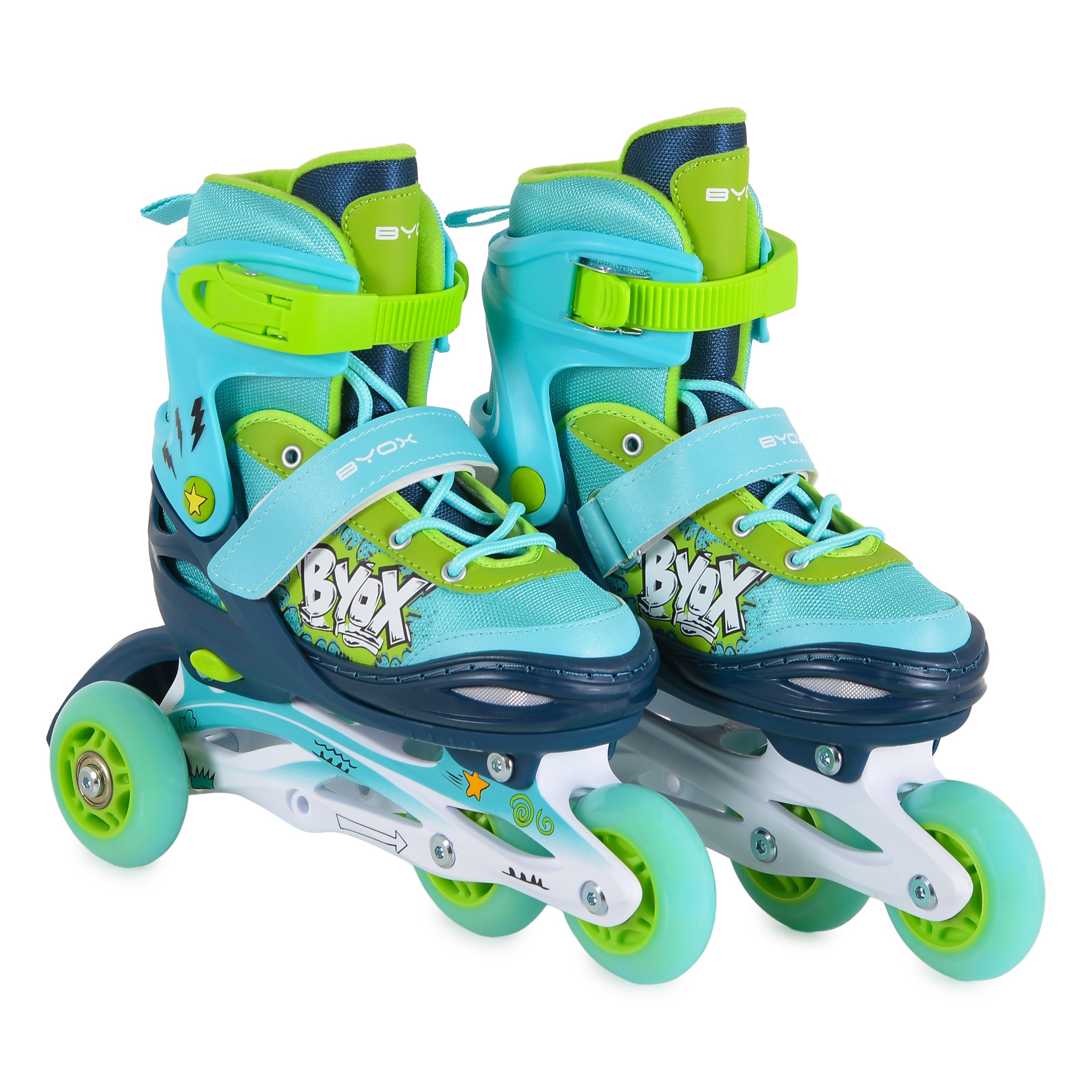 Byox Παιδικά Ρυθμιζόμενα Πατίνια Roller Inline Skates Rolox Blue S (30-33) με Φωτιζόμενο Τροχό 3801005300563 Byox Παιδικά Ρυθμιζόμενα Πατίνια Roller Inline Skates Rolox Blue S (30-33) με Φωτιζόμενο Τροχό 3801005300563