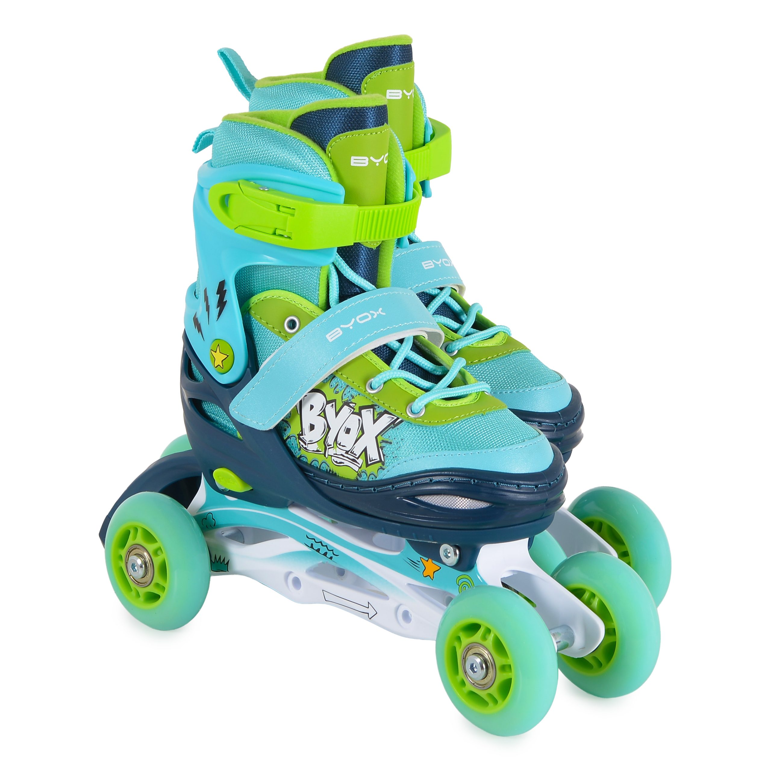 Byox Παιδικά Ρυθμιζόμενα Πατίνια Roller Inline Skates Rolox Blue S (30-33) με Φωτιζόμενο Τροχό 3801005300563 Byox Παιδικά Ρυθμιζόμενα Πατίνια Roller Inline Skates Rolox Blue S (30-33) με Φωτιζόμενο Τροχό 3801005300563