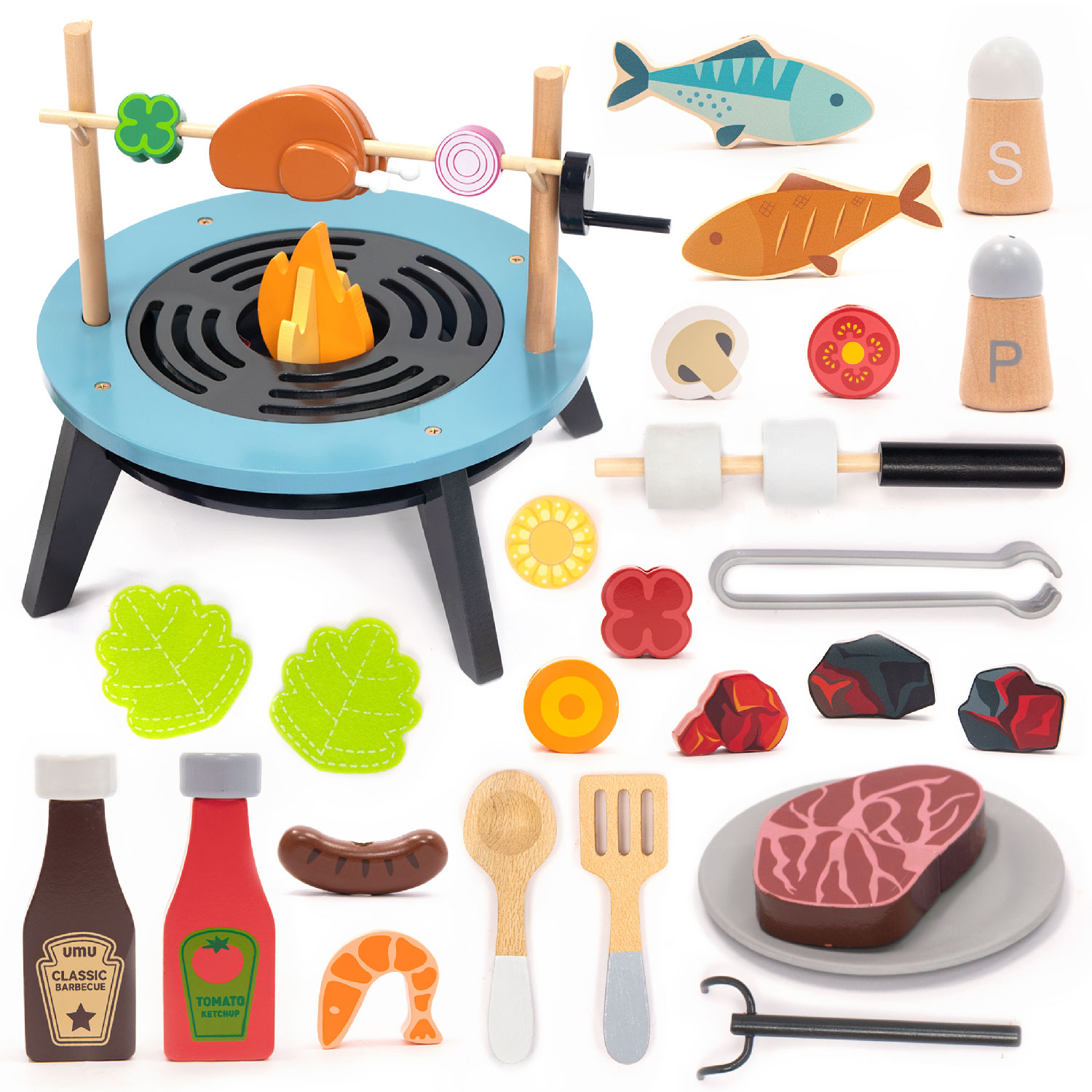 Ξύλινο Σετ Μπάρμπεκιου BBQ 3+ UMU1355 | UMU Ξύλινο Σετ Μπάρμπεκιου BBQ 3+ UMU1355 | UMU