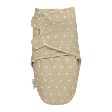 Meyco Βρεφικό Φασκιώμα Swaddle Sweet Heart Sand 0-3 μηνών