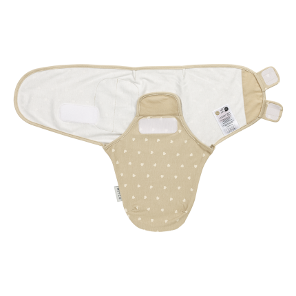 Meyco Βρεφικό Φασκιώμα Swaddle Sweet Heart Sand 0-3 μηνών