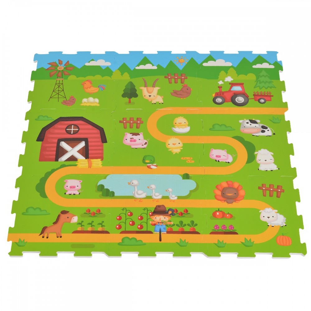 Αφρώδες Πάζλ Δαπέδου Soft Puzzle with Print Farm 0341 3801005603350 10m+ - Moni Toys Αφρώδες Πάζλ Δαπέδου Soft Puzzle with Print Farm 0341 3801005603350 10m+ - Moni Toys