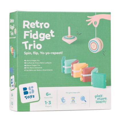 Ξύλινο Σετ 3 Retro Fidget Παιχνίδια Δεξιοτεχνίας GA559 | Bs Toys