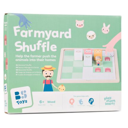 Ξύλινο Επιτραπέζιο Παιχνίδι Λογικής «Farmyard Shuffle» (100% FSC Wood) GA562 | Bs Toys