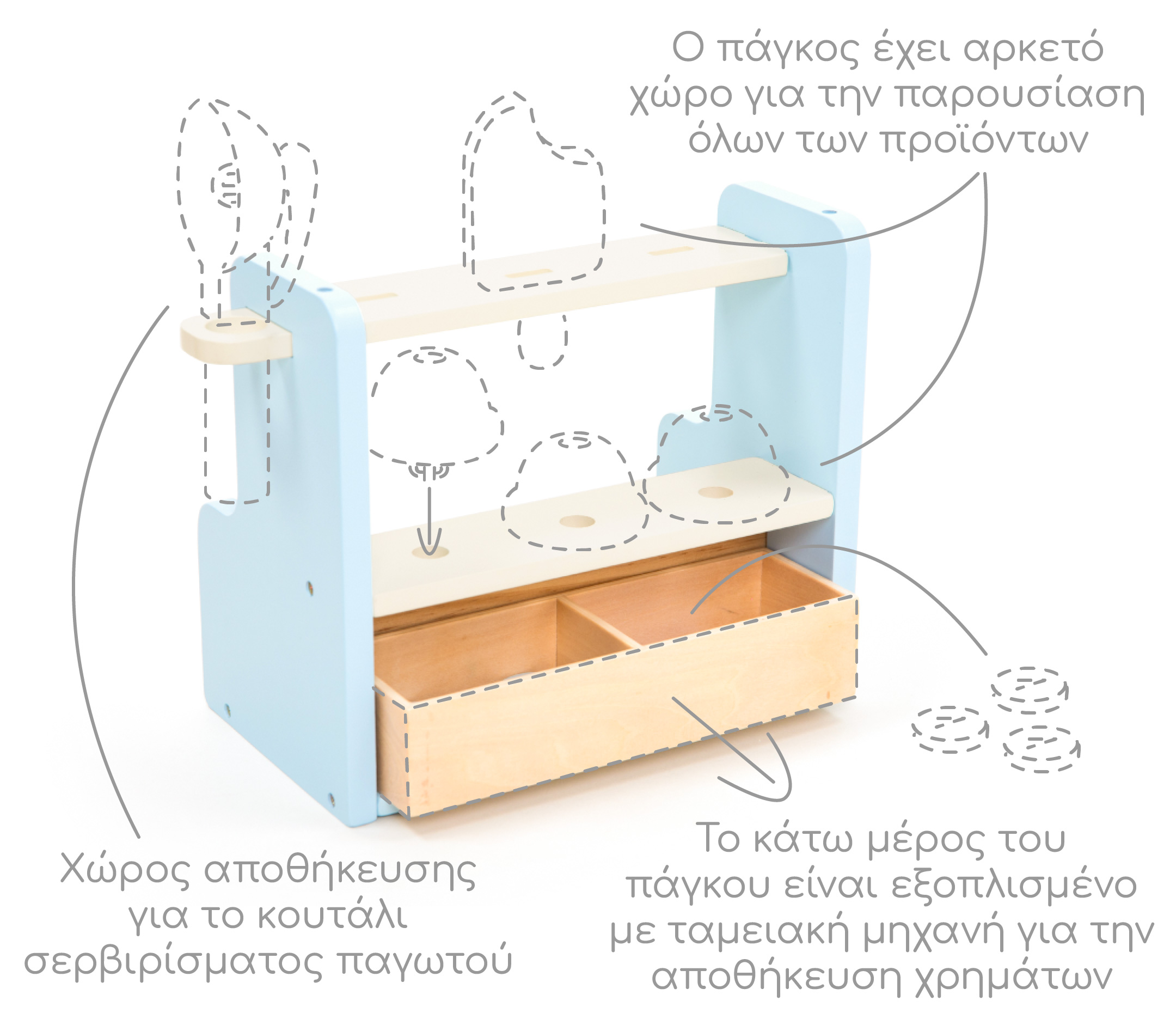 Ξύλινο Παγωτατζίδικο 3+ UMU1366 | UMU Ξύλινο Παγωτατζίδικο 3+ UMU1366 | UMU