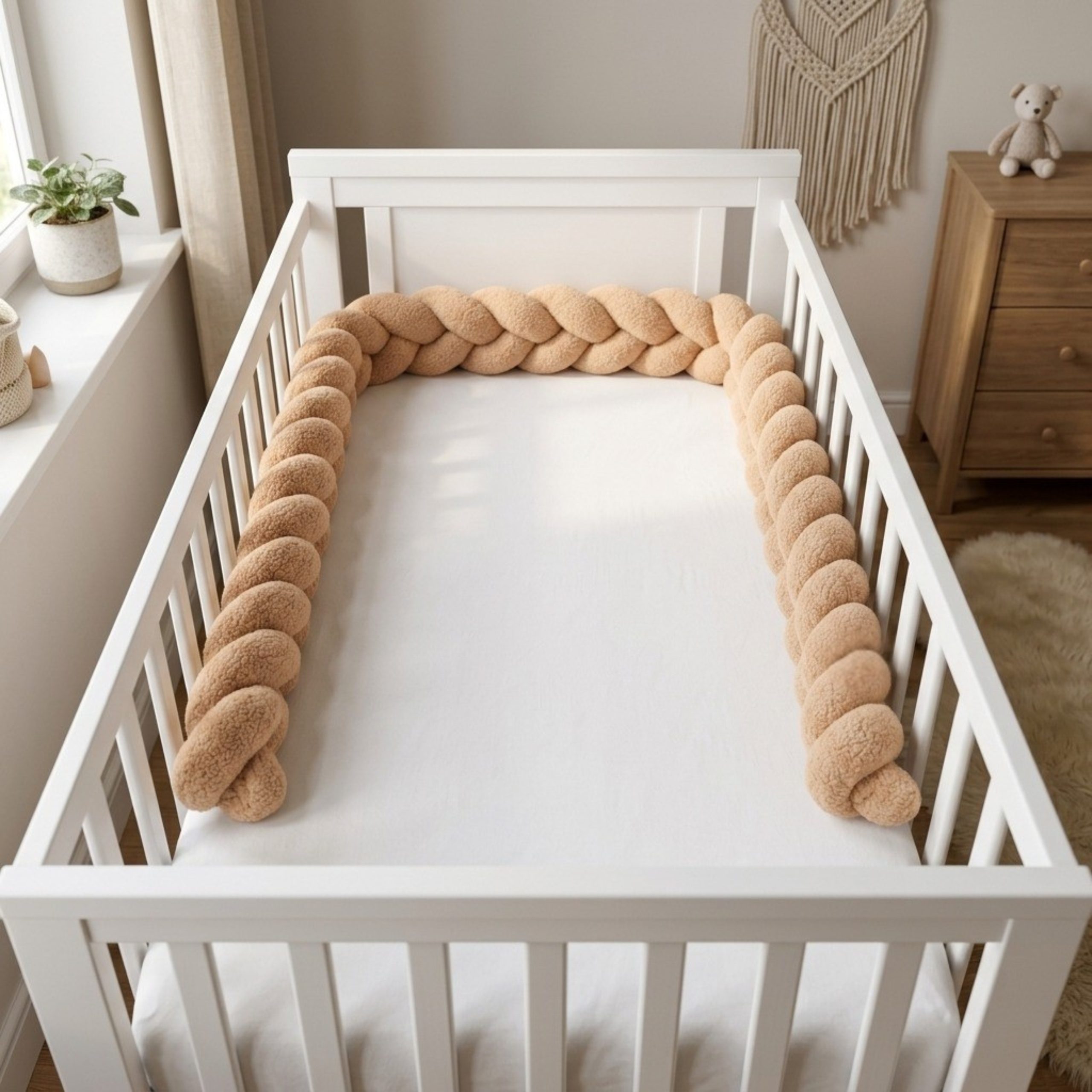 Cangaroo Πάντα Κούνιας Πλεξούδα Boucle Dream Beige (235x10cm) 3800146273729 Cangaroo Πάντα Κούνιας Πλεξούδα Boucle Dream Beige (235x10cm) 3800146273729