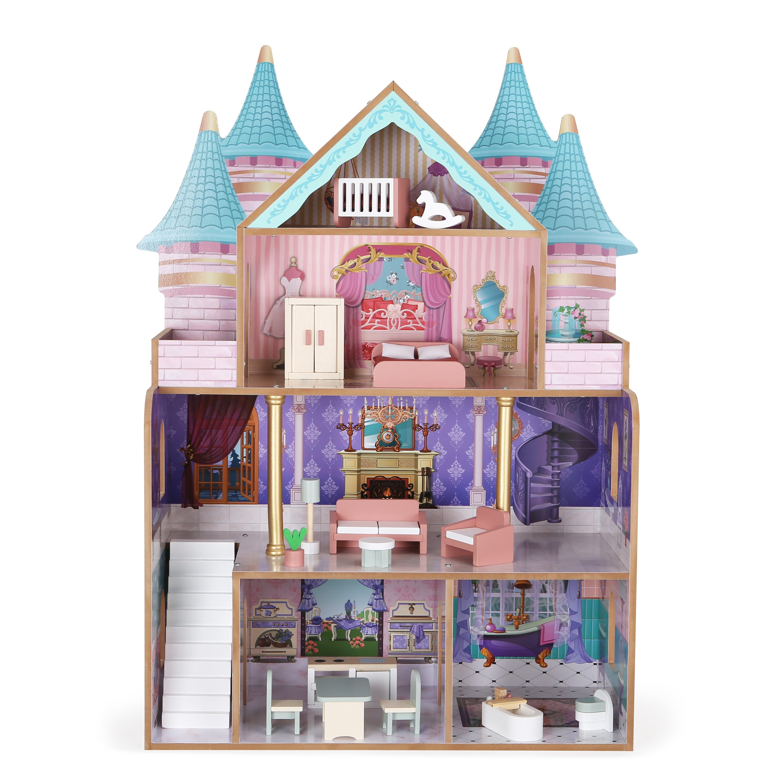 Moni Toys Ξύλινο Κουκλόσπιτο Κάστρο The Castle 3+ 3801005603213 Moni Toys Ξύλινο Κουκλόσπιτο Κάστρο The Castle 3+ 3801005603213