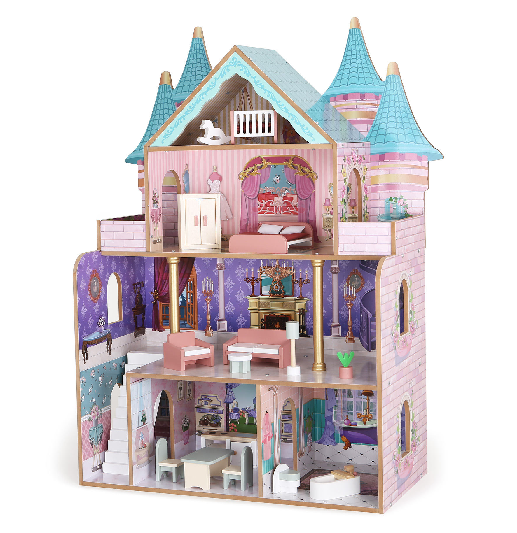 Moni Toys Ξύλινο Κουκλόσπιτο Κάστρο The Castle 3+ 3801005603213 Moni Toys Ξύλινο Κουκλόσπιτο Κάστρο The Castle 3+ 3801005603213