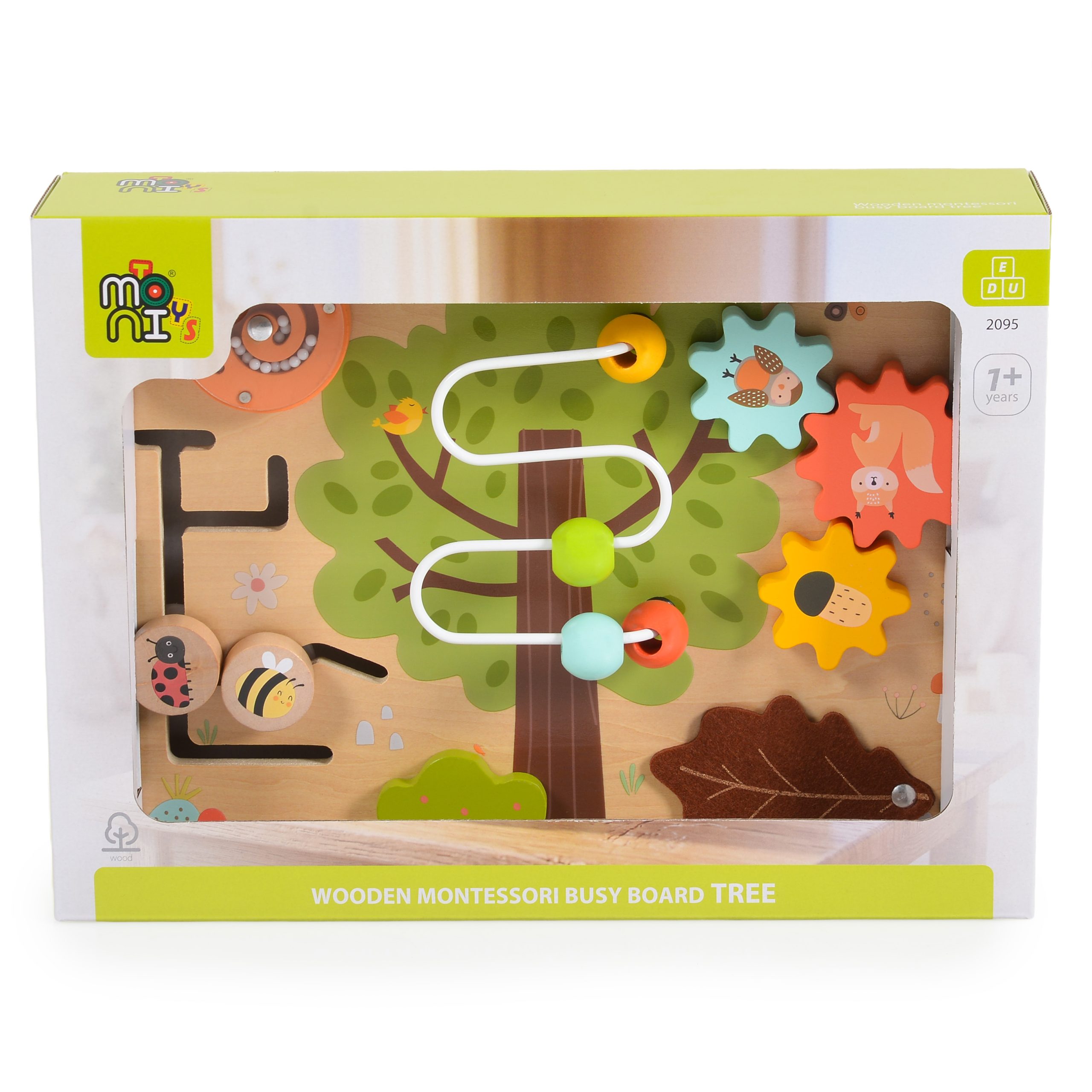 Ξύλινο Ταμπλό Δραστηριοτήτων Montessori Tree 2095 (3.5x3x25cm) 12m+ 3801005603138 - Moni Toys Ξύλινο Ταμπλό Δραστηριοτήτων Montessori Tree 2095 (3.5x3x25cm) 12m+ 3801005603138 - Moni Toys